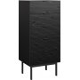 Soma slim kommode med 5 skuffer - Sort