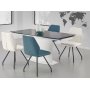 Leslie udtrkkeligt ovalt spisebord 160-250 cm - Hvid/sort