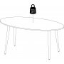 Oslo spisebord 160 x 80 cm - Hvid