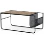Bjrkeryd sofabord med opbevaring 100 x 50 cm - Sort / Eg