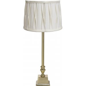 Linn Pliss Stitch bordlampe - Offwhite/guld