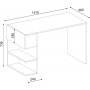 Alphonzo skrivebord 121,8x60 cm - Hvid/valnd