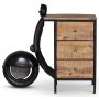 Vintage Vespa sengebord - Sort/slv
