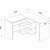 Stylo hjrne skrivebord 120/120x45 cm - Safir/antracit