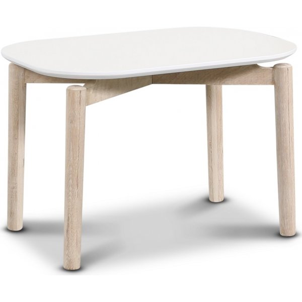 Agnes sidebord - Hvid / hvidvasket eg