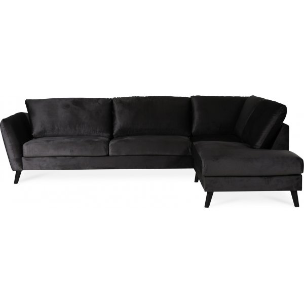 Country sofa med ben ende til hjre - Antracitgr (fljl)