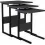 Sali bord 32/36/40 x 32/36/40 cm - Sort/antracit