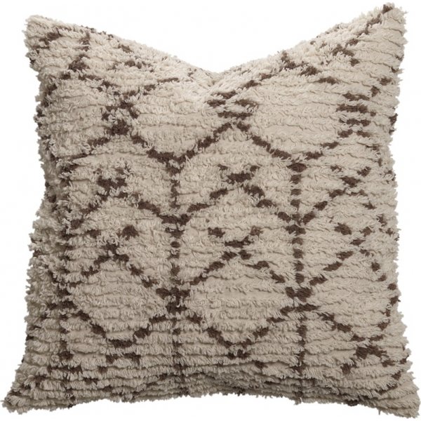 Rune pudebetrk 50 x 50 cm - Creme/Brun