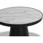 Zero lampebord omkring 50 cm - Sort / hvid marmor
