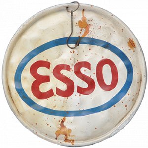 Vægdekoration Esso vintage Ø58 cm