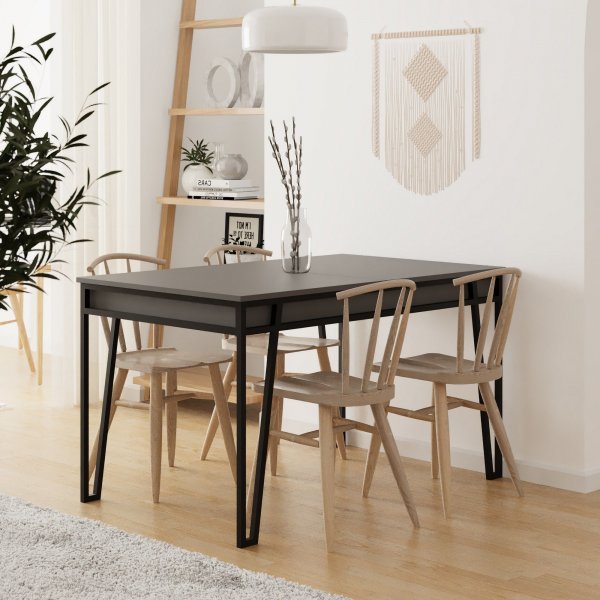 Pal spisebord 132-170 cm - Antracit