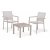 Urbanite cafegruppe med bord 50 x 50 cm og 2 stabelbare spisestuestole - Beige