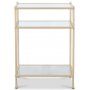 Sengebord Tiffany Inca - Messing / Glas