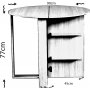 Meze klapbord 90x45/90 cm - kaukasisk eg