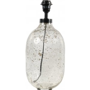 Rille lampefod - Klart glas - 53 cm