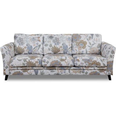 Eker 3-personers sofa i blomstret stof - Eden Parrot White