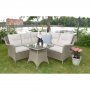 Denver hjrnest i polyrattan 4 siddepladser - Natur