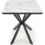 Emilie spisebord 160-200 cm - Hvid marmor/sort