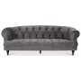 Chesterfield Oxford 3-pers. Sofa - Gr fljl