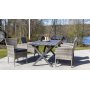 Scottsdale udespisegruppe med 4 stk lnestole og spisebord 150 cm - Gr