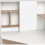 Funktion Plus skrivebord 138,4 x 101,6 x 141,1 cm - Hvid/eg