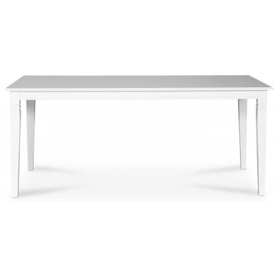 Sandhamn spisebordsst; 180x95 cm bord med 6 stk. Crocket spisebordsstole i sort PU