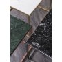 Carrera sofabord firkantet 60 x 60 cm - Grn marmor/sort