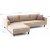 Kale divan sofa venstre - Beige fljl