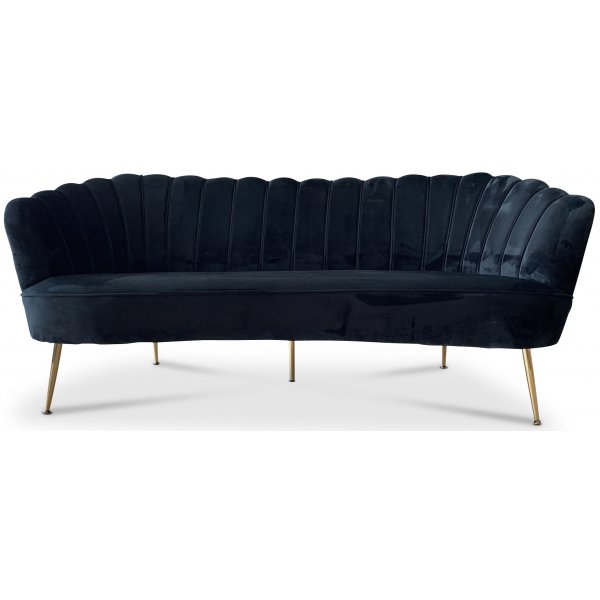 Snckan 3-personers sofa - Sort fljl / Messing