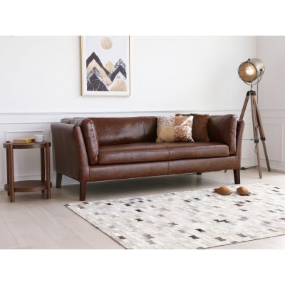 Heritage 3-personers sofa - Brun vintage + Mbelplejest til tekstiler