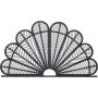 Peacock sengegavl (Passer til seng 160-180 cm) - Rattan/sort