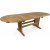 Saltö ovalt spisebord 180-240 cm butterfly-funktion - Teaktræ + Møbelplejesæt til tekstiler