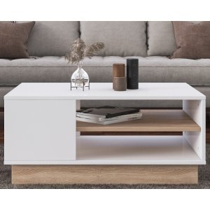 Camilla sofabord 90 x 60 cm - Eg/hvid