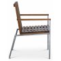 Alva spisebordsst inkl. 6 stole - Teak/Galvaniseret stl
