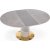 Muscat spisebord 120-160 x 120 cm - Gr marmor/lys gr/guld
