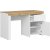Holten skrivebord 130,2 x 56,5 cm - Hvid/eg