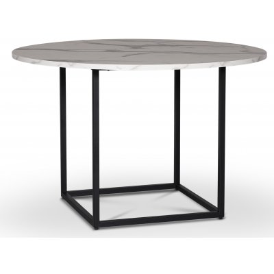 Sintorp rundt spisebord 115 cm - Hvid marmor (Eksklusiv laminat) + Pletfjerner til mbler