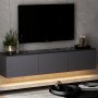 Neon mediebænk med LED-belysning - antracit