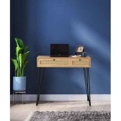 Sahra skrivebord 105x55 cm - Eg/sort