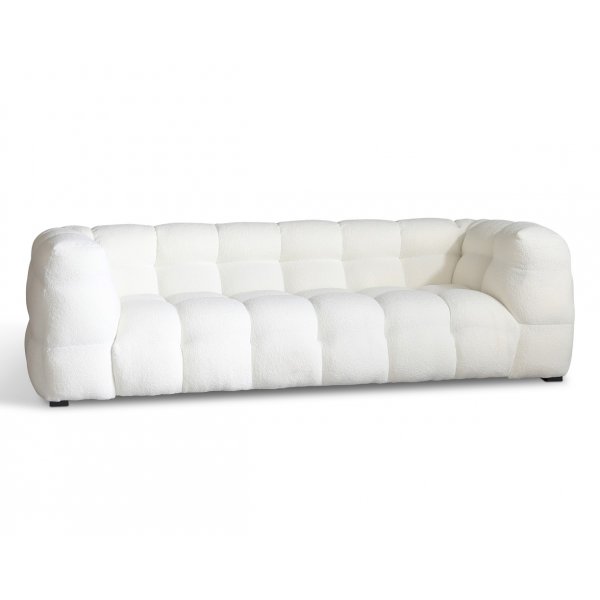 Sofa i boucl - lngde 235 cm