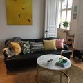 Kundebillede Accent sofabord rund 85 - Hvid marmor / Messingsfarvet