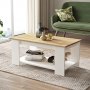 Luvio sofabord 15, 95,6x50 cm - Eg/hvid
