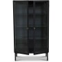 Cliff vitrineskab i blik (highboard) - Sort / Klarglas