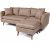 Sofia divan sofa hjre - Lysebrun