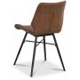 Unique spisestol i vintage kunstlder - Brun