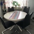 Kundebillede Fitchburg 106-141 cm spisebord - Hvid