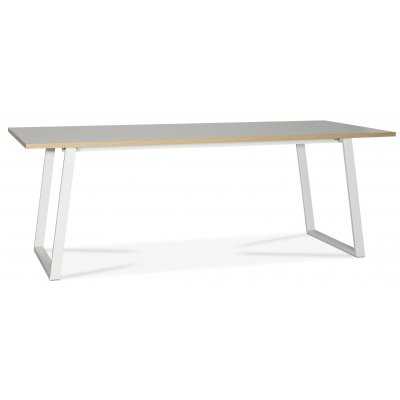 Edge spisebord 240x90 cm - Hvid hjtrykslaminat (HPL) + Mbelplejest til tekstiler
