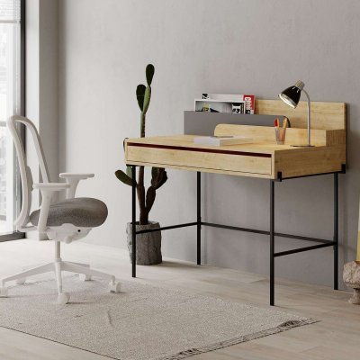 Leila skrivebord 108x60 cm - Eg/antracit