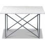Terrazzo sofabord 75x75cm - Bianco Terrazzo & understel cross krom