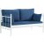 Lalas 2-personers udendrs sofa - Hvid/bl + Mbelplejest til tekstiler